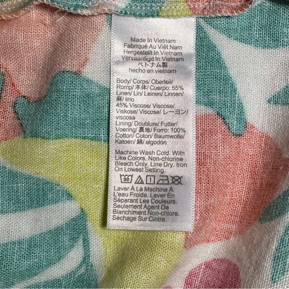 J.Crew Linen Blend Colorful Citrus Floral Print Dress size 4 - Picture 10 of 12